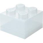 Room Copenhagen LEGO Storage Brick 4 Top Lid Glitter (transparent)