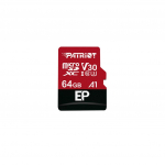 Patriot EP 64 GB microSDXC, memory card (black / red, UHS-I (U3), A1, Class 10)