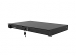 Lanberg 19" Rack Cabinet Drawer 1U 270 mm Black (1U/483 &times; 270 mm, Load Capacity up to 30 kg)