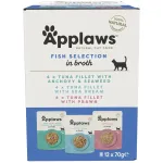 APPLAWS Kalavalik puljongis - m&auml;rg kassitoit - 12x70g
