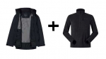 Berghaus Hillwalker IA Shell Jacket, size M, black + Berghaus Prism PT HZ Sweatshirt, size M, black