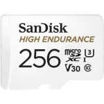 SanDisk 256GB High Endurance, memory card&nbsp;(white, Class 10, V3, U3)