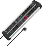 Brennenstuhl Premium-Protect-Line, 11-way duo, power strip (black/silver, 120,000A surge protection, 3 meters)