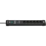 Brennenstuhl Premium-Line 6-way power strip, black, 5 meters, 60,000A surge protection