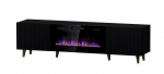 RTV-kapp PAFOS EF elektrikaminaga 180x42x49 must matt