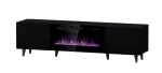 RTV-kapp PAFOS EF elektrikaminaga 180x42x49 must matt