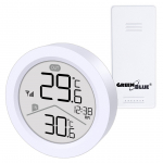 GreenBlue wireless weather station, IN/OUT temperature, clock, &deg;C/&deg;F selectable, range up to 60 m, GB162