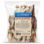 PETMEX rabbit ears with fur - dog treat - 1kg