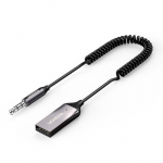 Ugreen CM309 Bluetooth 5.0 audiovastuv&otilde;tja USB-kaabel-audioadapter AUX-pesa must