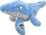 Schmidt Spiele Jurassic World, Mosasaurus, cuddly toy (blue/grey, 29 cm)