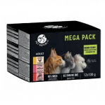 PETREPUBLIC Mega Pack Chicken, salmon, veal - wet cat food - 12x100g