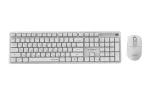 Gembird KBS-WMS-01-W-CYRL Silent key Pro Business wireless desktop set, white, RU layout