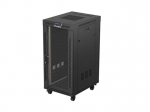 Standing 19" 24U Rack Installation Cabinet 600&times;800 Black with Glass Door and LCD (Flat Pack) V2