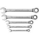 Gedore Red ring ratchet open ended spanner set, 5 pieces, spanner&nbsp;(chrome, SW 8 - 19mm)