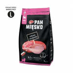 PAN MIĘSKO Vasikaliha ja vutiliha L - kuivtoit kutsikatele - 9kg