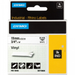 Dymo Rhino Band Vinyl black / white 19mmx5,5m