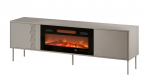 Cama RTV kapp EF + kamin must TRESSE 180x40x54.5 ka&scaron;miirmatt