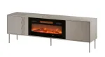 Cama RTV kapp EF + kamin must TRESSE 180x40x54.5 ka&scaron;miirmatt