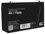 Green Cell AGM40 UPS-i aku suletud pliiaku (VRLA) 6 V 15 Ah