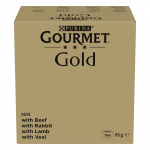 PURINA GOURMET GOLD kassidele m&otilde;eldud m&auml;rgtoit (4 maitset) - 96x85g