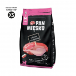 PAN MIĘSKO Vasikaliha ja vutiliha XS - kuivtoit kutsikatele - 9kg