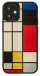 MAN&WOOD iPhone 12 mini &uuml;mbris, must, Mondrian Wood