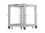 Open rack stand 19 inches 12U 600x600-1100 adjustable grey