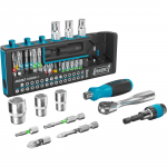 Hazet SmartHolder 2300SH-1, socket and bit set 1/4" black, 39 pieces, including fine-tooth reversible ratchet