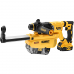 DEWALT dust extraction system DWH205DH, for rotary hammer DCH263, yellow extraction station, high-performance HEPA filter