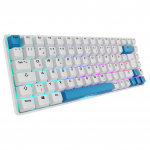 Sharkoon SKILLER SGK50 S3 PBT (white/light blue, DE layout, Gateron G Pro 3.0 Yellow)