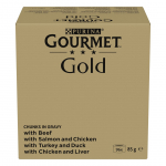 PURINA GOURMET GOLD kastmet&uuml;kid 4 maitse segu - m&auml;rg kassitoit - 96x85g