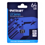 Patriot Memory PSF64GMDC10 m&auml;lukaart 64 GB MicroSDXC UHS-I klass 10