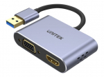 UNITEK V1304A adapter USB-A - HDMI VGA