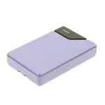Tellur Power Bank 10000mAh, USB-C + Lightning Cables Built-in, Purple