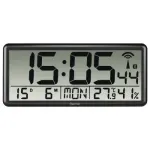 jumbo digital radio wall clock black