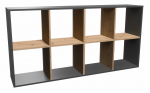 Topeshop MALAX 2X4 ANT/ART elutoa raamaturiiul