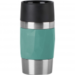 Emsa TRAVEL MUG Compact thermal mug (petrol/stainless steel, 0.3 liters, screw cap)