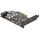 DeLOCK PCIe x4 to 2x USB C + 1 x internal USB 10 Gbps Type-E Key A + 19 pin