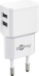 goobay dual USB charger 2.4 A (white)