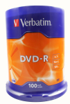 DVD-R 16x CB 4,7GB Verbatim 100 sztuk