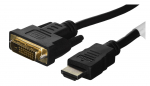 Lanberg CA-HDDV-20CU-0018-BK videokaabli adapter 1,8 m HDMI Type A (standardne) DVI-D must