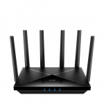 Cudy WR11000 traadita ruuter 2,5 gigabaidine Ethernet kolme sagedusribaga (2,4 GHz / 5 GHz / 6 GHz) must