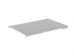19" Rack Shelf, 1000 mm, Grey, 1U / 483 &times; 700 mm, Load Capacity up to 25 kg, 4-Point Mounting