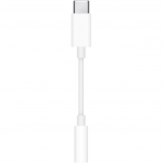 Apple USB headphone adapter, USB-C plug > 3.5mm jack socket (white, for headphones)