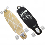 Muuwmi Lights Longboard GLOW ABEC 7 Pablo (black/green, with light-up wheels and glow effect)