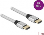 DeLOCK UHS HDMI 48Gbps 8K 60Hz 1.0m silver - 85366