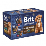 BRIT Premium by nature Dog Filets in gravy Chicken, lamb and beef - wet dog food - 12x85g