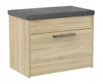 Topeshop PARMA MINI SONOMA shoe organizer Closed Sonoma oak