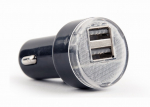 Car charger 2xUSB 2.1A black