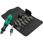 Wera Kraftform Kompakt 71 Security, 32-piece, socket wrench black/green, 1/4", including handle